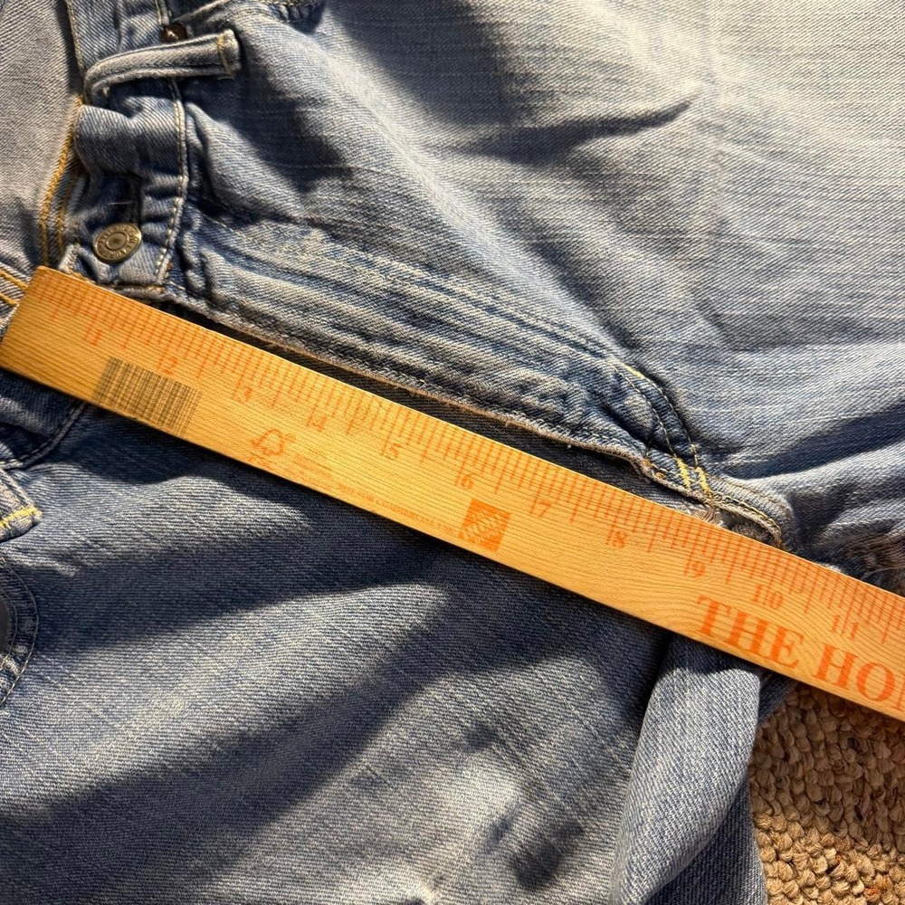 Polo Ralph Lauren Light Wash Straight Leg Jeans Distressed Y2K Denim Pants 36x32 - Picture 7 of 8